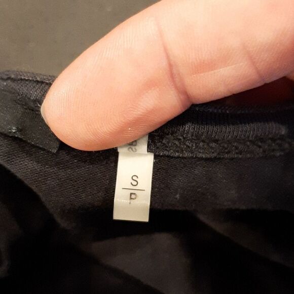 Tahari Black and Gray Tie Dye Cuff Sleeve Tee Shirt - Picture 8 of 8